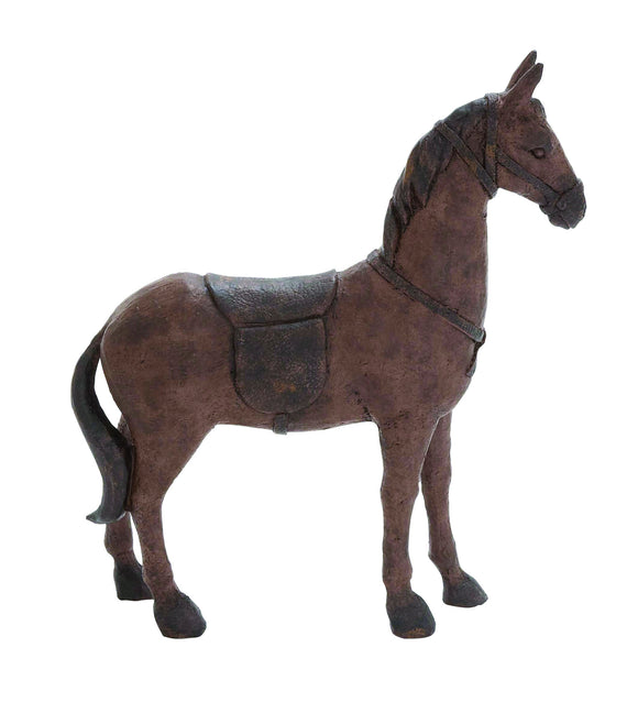 A Delightful and Endearing Poly Stone Riding Horse