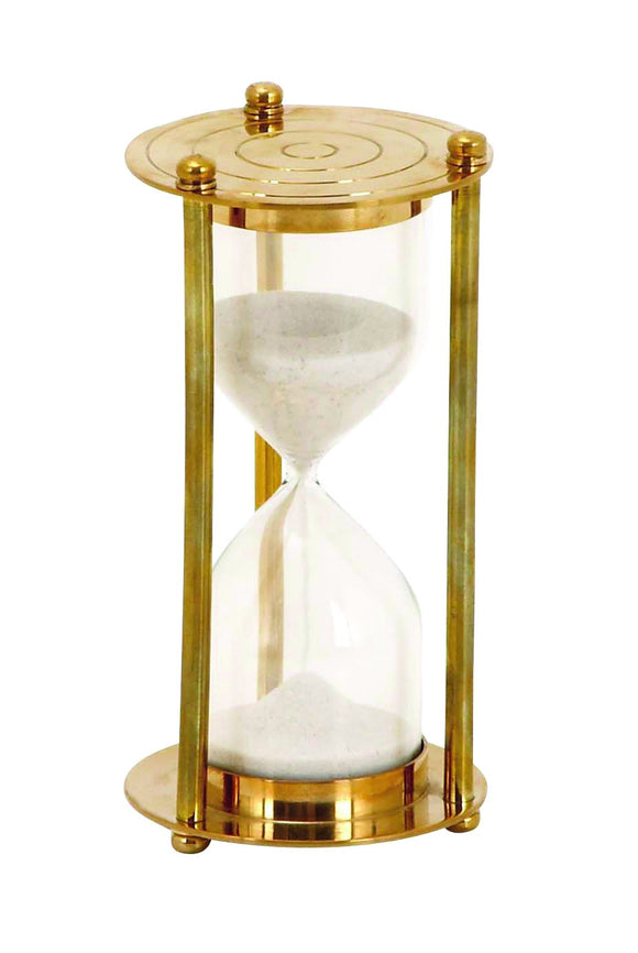 Metal Glass Sand Timer Lustrous and Metallic Finish