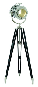 Tripod Spot Light with Silvery Metallic Finish