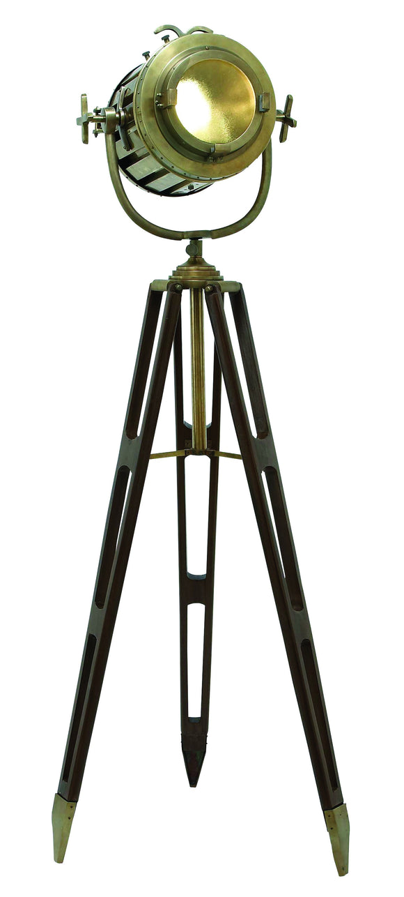 Tripod Spot Light Metallic Finish with Gold Glaze