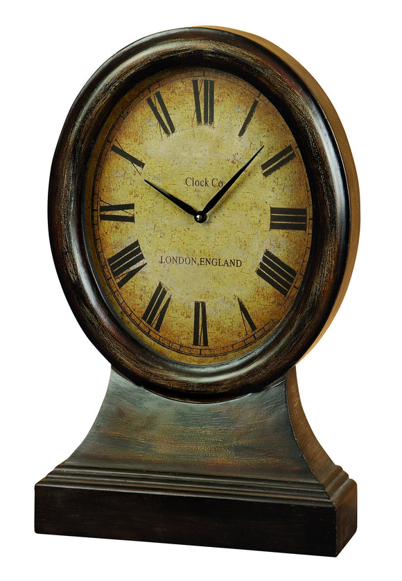 WOOD TABLE CLOCK LOOKS LIKE COORDINATING ANTIQUE TABLE DECOR