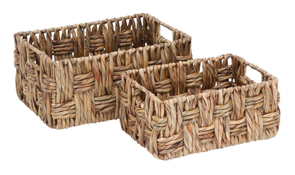 Basket with Wicker Basket Pattern - Set of 2