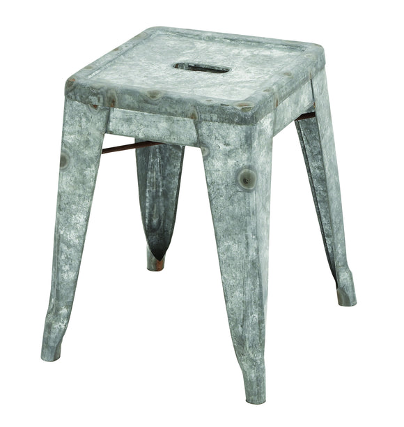 Classic Metal Galvanized Counter Stool (Small)