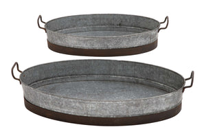 Attractive Contemporary Styled Metal Planter Tray