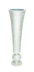 Narrow Design Poly Stone Capiz Vase (Large)