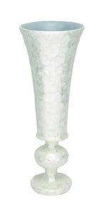 Narrow Design Poly Stone Capiz Vase (Small)