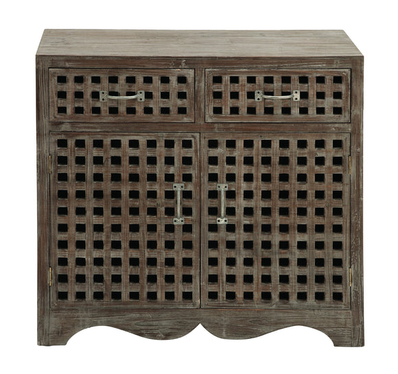 Cabinet with Beautiful Carved Design in Modern Texture