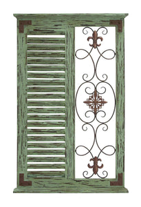 Classic Pine Wood Metal Wall Panel with Parallel Slats of Wood