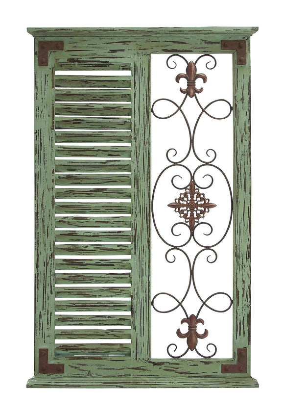 Classic Pine Wood Metal Wall Panel with Parallel Slats of Wood