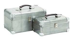 Attractively Styled Wood Aluminum Case Set/2