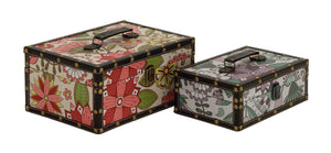 Fantastic Floral Patterned Wood Vinyl Box