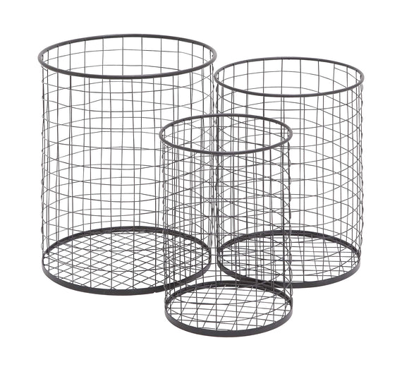 The Handy Set of 3 Metal Container Basket