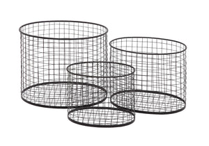 The Oval Set of 3 Metal Wire Basket