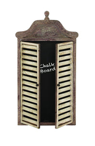 Abies Wood Wall Blackboard Cabinet with Shutter