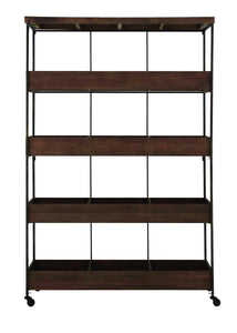 Four Tier Metal Wood Rolling Shelf