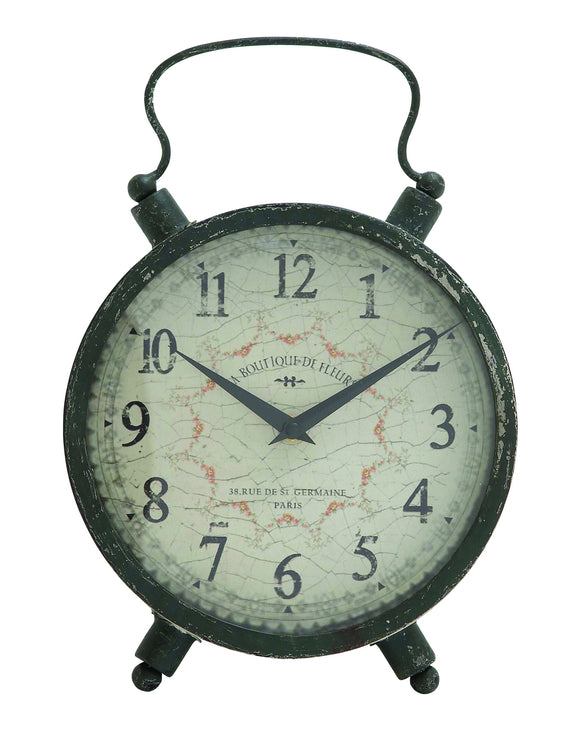 Attractive Styled Antique Metal Table Clock