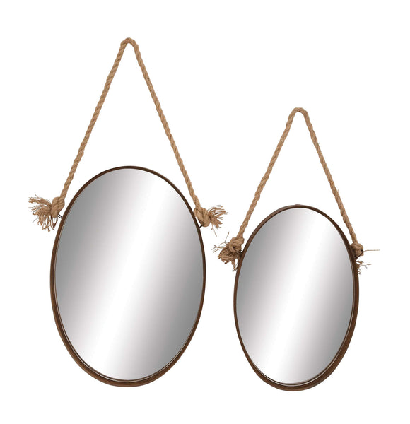 The Oval Set of 2 Metal Mirror