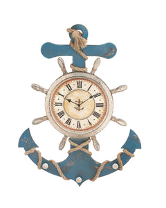 Attractive Unique Styled Wood Anchor Clock