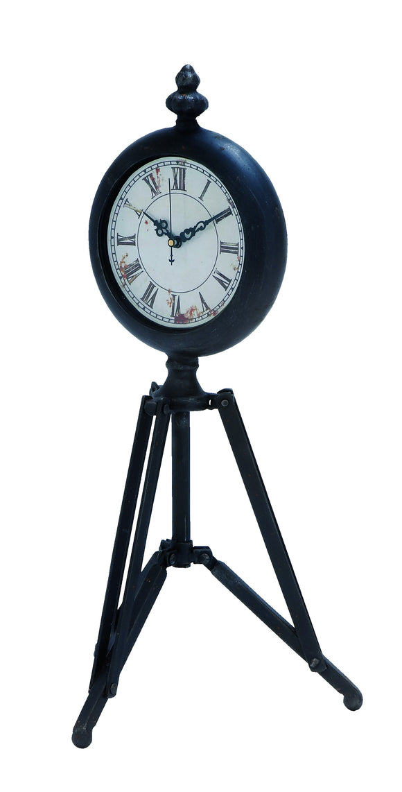 METAL TRIPOD CLOCK WITH TRIPOD STAND