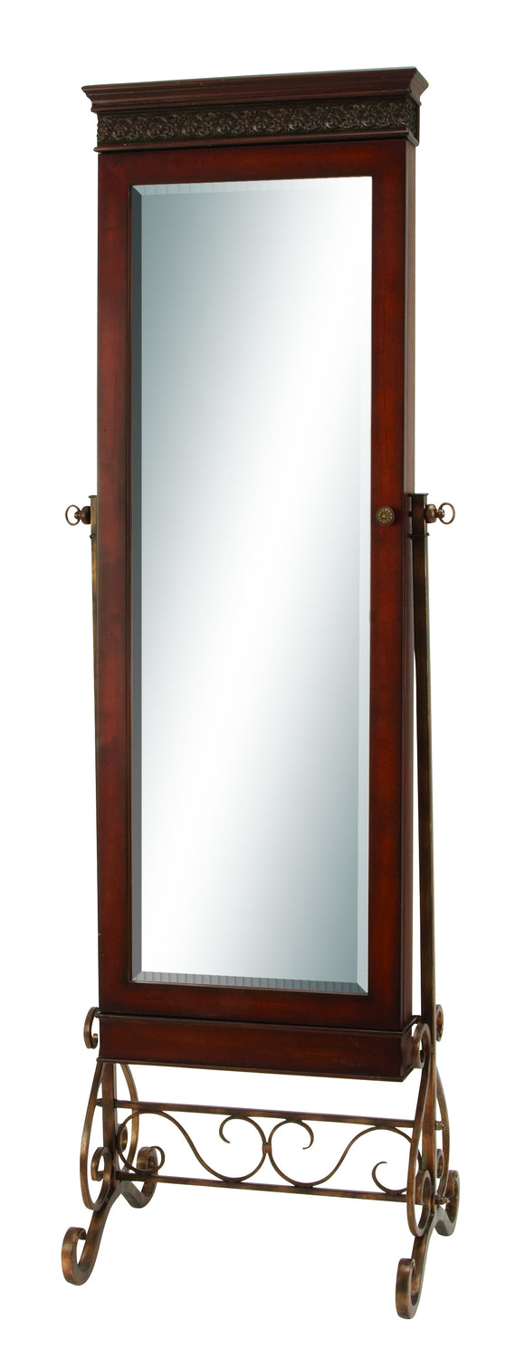 WOOD MIRROR POLISHED AND DECORATED IN STYLE