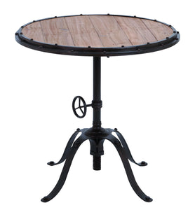 Metal Wood Round Table 30"H, 30"W Accent Collection