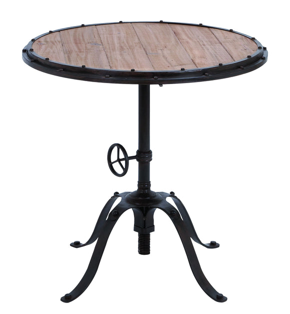 Metal Wood Round Table 30