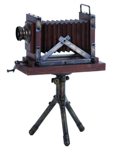 Wood Metal Camera 17"H, 11"W Unique Home Accents