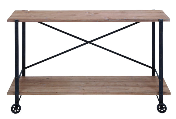 Metal Wood Console Table 55