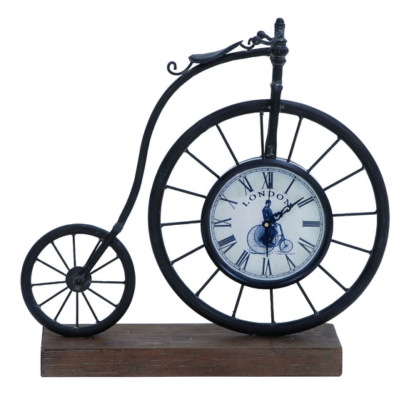 Metal Wood Bike Clock 14