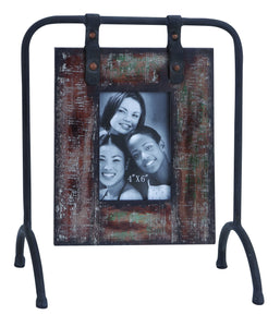 Wood Metal Photo Frame 14"H, 11"W Unique Home Accents