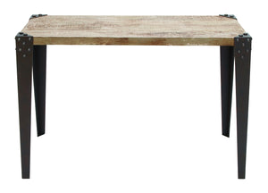 Metal Wood Console Table 42"W. 30"H