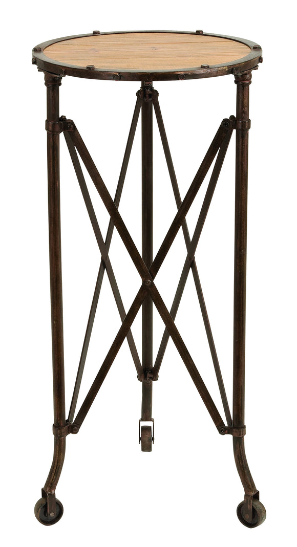 Metal Wood Accent Table 31