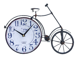 Metal Bicycle Clock 17"W, 12"H