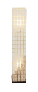 The Beautiful Metal Capiz Tower Floor Lamp