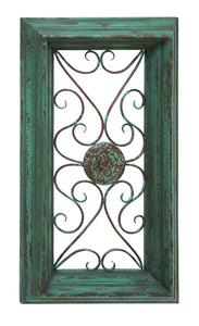 Wood Metal Wall Panel 36"H, 20"W Wall Decor