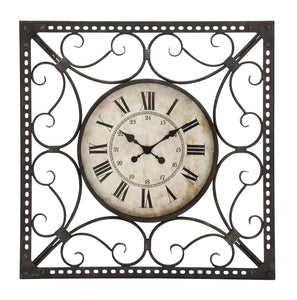 Roman Metal Clock 29"D