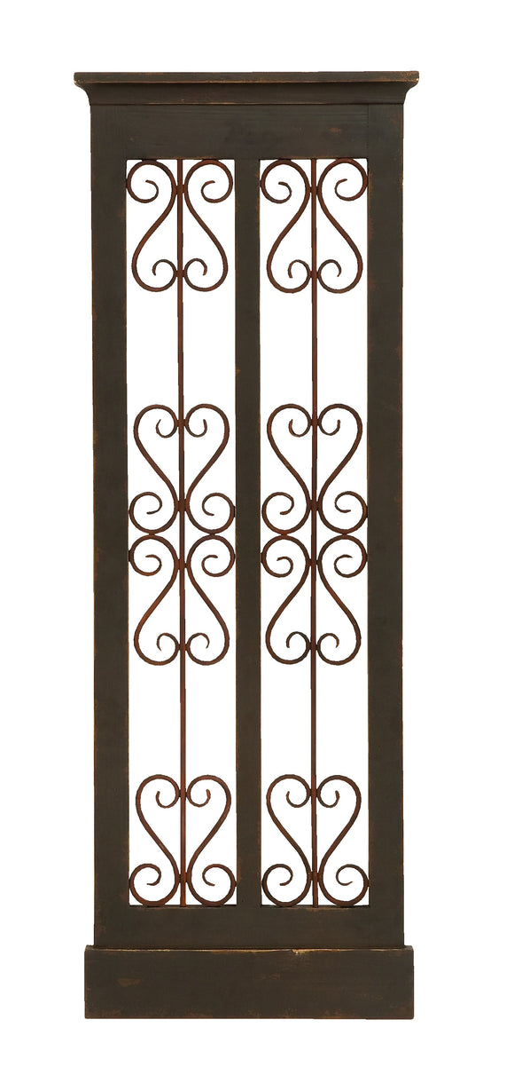 Intricate Classic Detailed Wooden and Metal Wall Panel