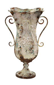 Durable Metal Vase with Antique Magnificence