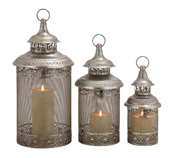 Contemporary Styled Elegant Metal Candle Lantern