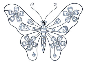 Creative Metal Acrylic Butterfly 22"W, 18"H