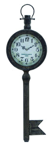 Metal Wall Clock with Elegant Design in Antique Finish