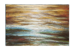 Textured Painting of Vivid Lines And Waves