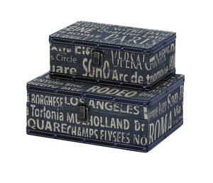 Square Travel Boxes With European Landmarks