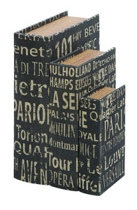 Faux Book Boxes With European Landmarks