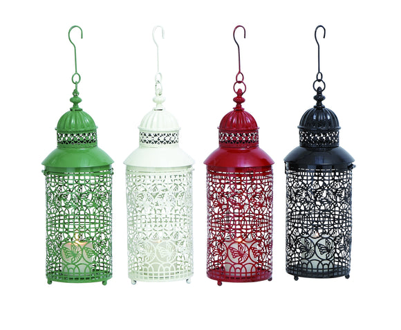 Metal Candle Holder with Four Assorted Colors