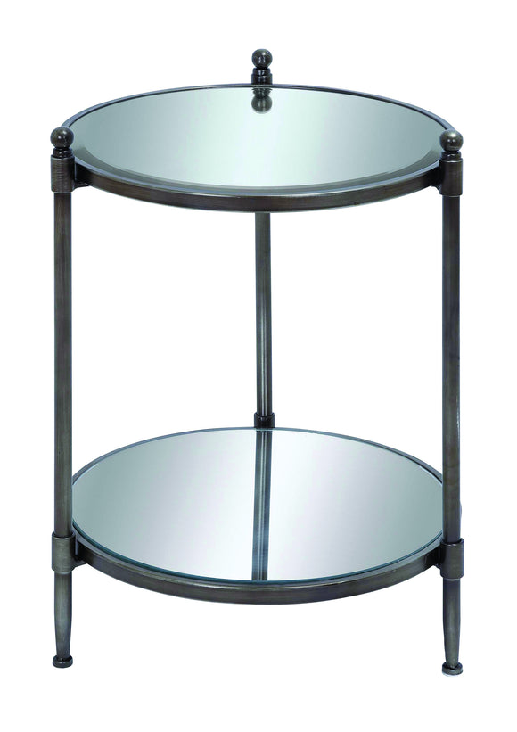 Mirror Accent Table with Metal Framework