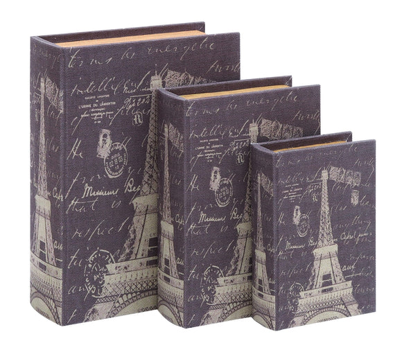 Book Box Set With Paris Eiffel Tower Theme