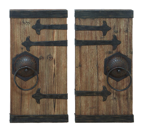 Wall Décor of Ancient Door With Aged Wood