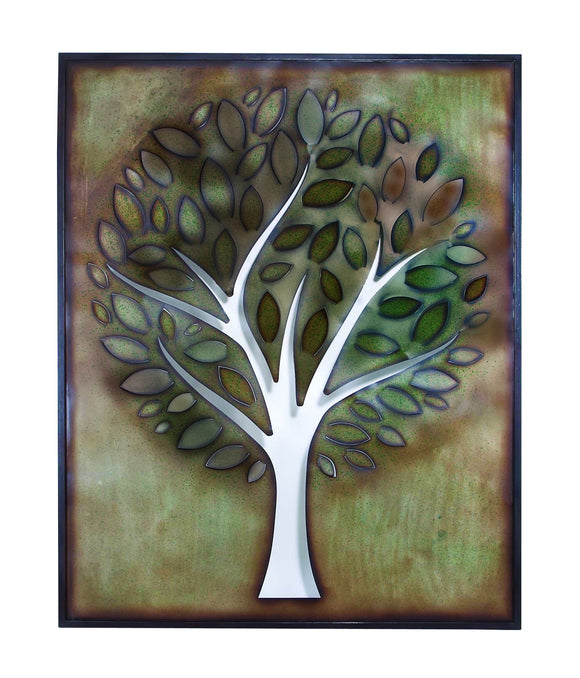 Metal Tree Wall Decor Lavished with Assorted Colors