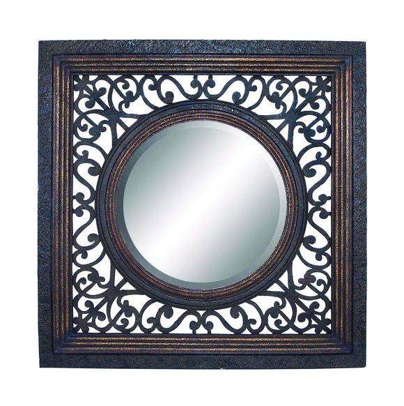 Frame Mirror in Glossy Finish with Artistic Design